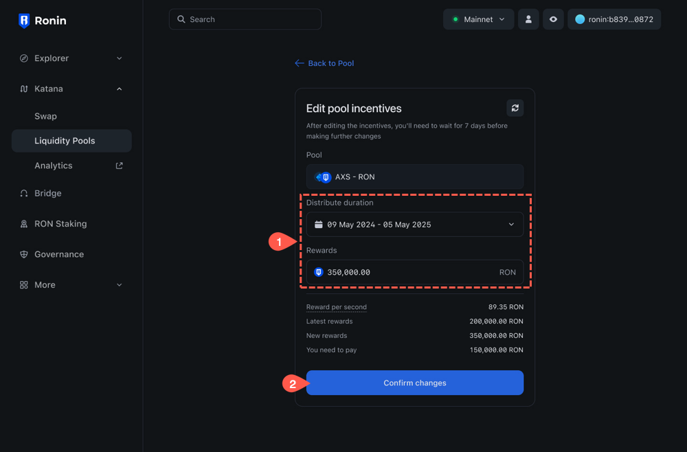 Edit a scheduled farm